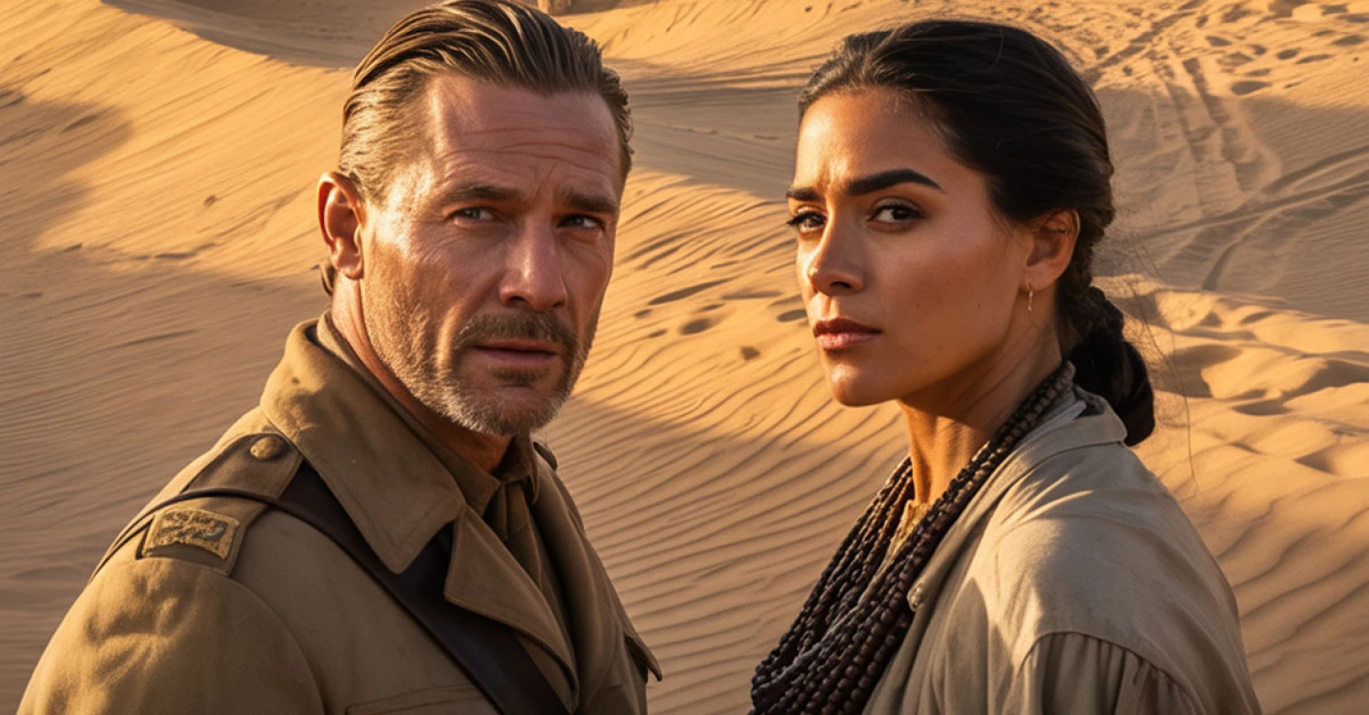 Embark on a dramatic journey through the sands of World War II in ""The Bitter Victory.